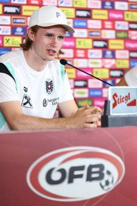 SOCCER - UEFA EURO, EM, Europameisterschaft,Fussball 2024 BERLIN,GERMANY,26.JUN.24 - SOCCER -UEFA EURO 2024, OEFB, Oesterreichischer Fussball-Bund, press conference, PK, Pressekonferenz Image shows Patrick Wimmer (AUT). GEPAxpictures xArminxRauthner