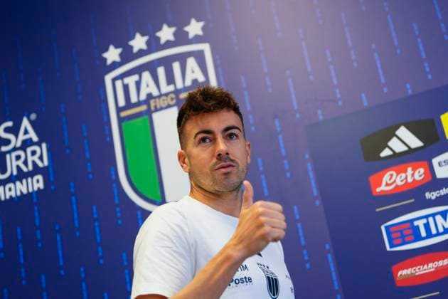 Italy s Stephan El Shaarawy speaks with the media during a Italy training session at Hemberg-Stadion on June 26, 2024 in Iserlohn, Germany. - Soccer.  Copyright: xFabioxFerrari LaPressex