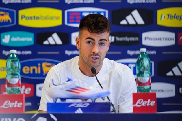 Italy s Stephan El Shaarawy speaks with the media during a Italy training session at Hemberg-Stadion on June 26, 2024 in Iserlohn, Germany. - Soccer.  Copyright: xFabioxFerrari LaPressex
