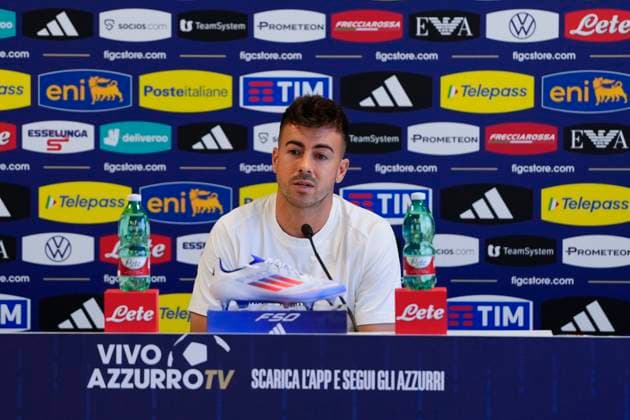 Italy s Stephan El Shaarawy speaks with the media during a Italy training session at Hemberg-Stadion on June 26, 2024 in Iserlohn, Germany. - Soccer.  Copyright: xFabioxFerrari LaPressex