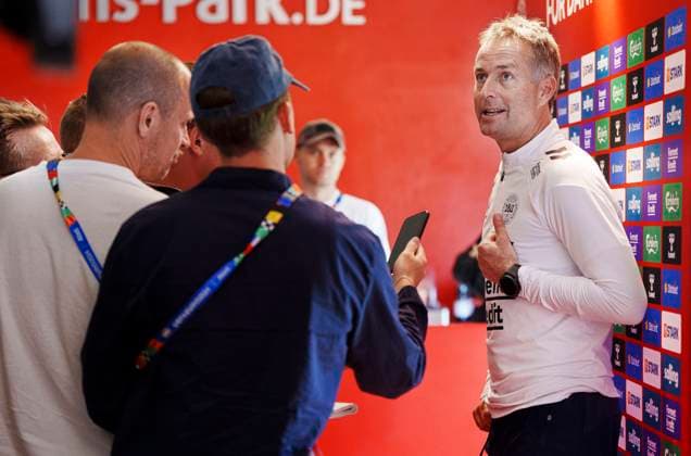 Danish coach Kasper Hjulmand during the national team, Nationalteam s mixed zone in Freudenstadt, Germany Wednesday, June 26, 2024. (Photo: Liselotte Sabroe Ritzau Scanpix) , Freudenstadt Tyskland Copyright: Ritzau Scanpix LiselottexSabroex spdk20240626-145835-L