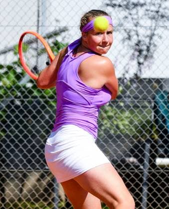 26.06.2024, xpsx, Tennis ITF-Turnier, v.l. Fenna Steveker (GER) Bruchköbel Hessen Deutschland (DEU)