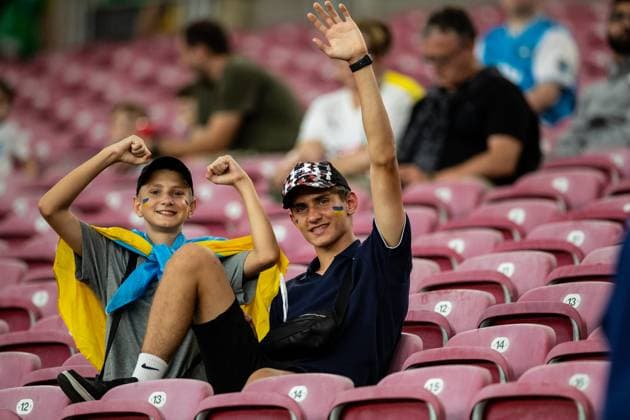 UEFA EURO, EM, Europameisterschaft,Fussball 2024: Ukraine - Belgien; 26.06.2024 Fans von Ukraine UEFA EURO 2024: Ukraine - Belgien; Stuttgart Stadion, Stuttgart; 26.06.2024 Copyright: xBEAUTIFULxSPORTS Buriakovx