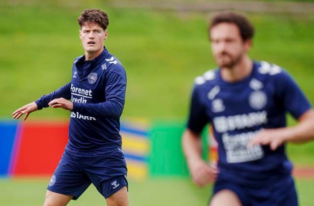 Christian Noergaard (L) and Thomas Delaney during the national team, Nationalteam s training in Freudenstadt, Germany Wednesday June 26, 2024. (Photo: Liselotte Sabroe Ritzau Scanpix) , Freudenstadt Tyskland Copyright: Ritzau Scanpix LiselottexSabroex spdk20240626-162544-L