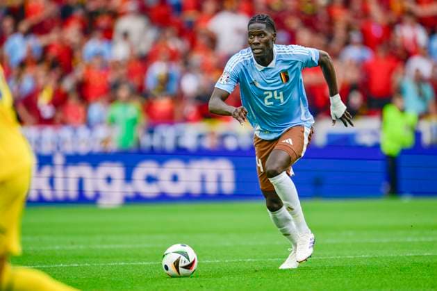 Ukraine v Belgium Group E - UEFA EURO, EM, Europameisterschaft,Fussball 2024 STUTTGART, GERMANY - JUNE 26 : Onana Amadou midfielder of Belgium in action pictured during the UEFA EURO 2024 European Football Championship tournament group E stage match between Ukraine and Belgium at Stuttgart Arena on June 26, 2024 in Stuttgart, Germany, 26 06 2024 Stuttgart Germany  Copyright: xPeterxDexVoechtx