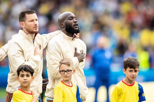 UEFA EURO, EM, Europameisterschaft,Fussball 2024: Ukraine - Belgien; 26.06.2024 Romelu Lukaku (Belgien, 10) UEFA EURO 2024: Ukraine - Belgien; Stuttgart Stadion, Stuttgart; 26.06.2024 Copyright: xBEAUTIFULxSPORTS Buriakovx