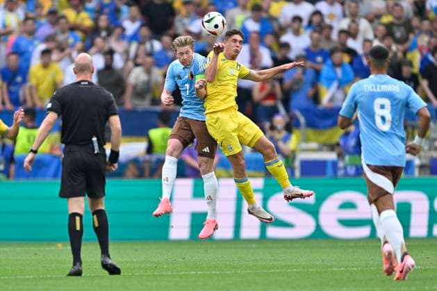 Ukraine v Belgium Group E - UEFA EURO, EM, Europameisterschaft,Fussball 2024 STUTTGART, GERMANY - JUNE 26 : De Bruyne Kevin forward of Belgium during the UEFA EURO 2024 European Football Championship tournament group E stage match between Ukraine and Belgium at Stuttgart Arena on June 26, 2024 in Stuttgart, Germany, 26 06 2024 Stuttgart Germany  Copyright: xDhax