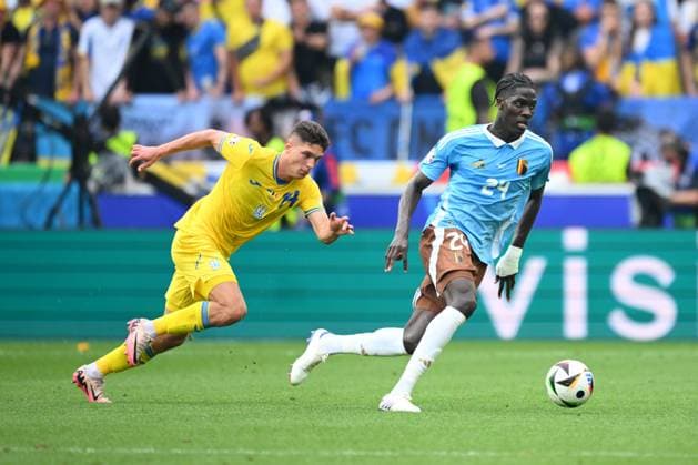 Ukraine v Belgium Group E - UEFA EURO, EM, Europameisterschaft,Fussball 2024 STUTTGART, GERMANY - JUNE 26 : Onana Amadou midfielder of Belgium in action pictured during the UEFA EURO 2024 European Football Championship tournament group E stage match between Ukraine and Belgium at Stuttgart Arena on June 26, 2024 in Stuttgart, Germany, 26 06 2024 Stuttgart Germany  Copyright: xVincentxKalutx