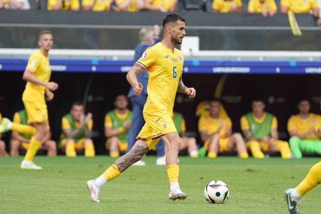 Marius Marin (Rumänien Romania, 06) - Frankfurt 26.06.2024: Slowakei vs. Rumänien, EURO2024 M33 Gruppe E, EM-Arena Frankfurt