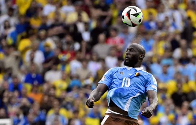 Belgium s Romelu Lukaku pictured during a soccer game between Ukraine and Belgian national soccer team Red Devils, Wednesday 26 June 2024 in Stuttgart, Germany, the third match in the group stage of the UEFA EURO, EM, Europameisterschaft,Fussball 2024 European championships. DIRKxWAEM  x95324981x