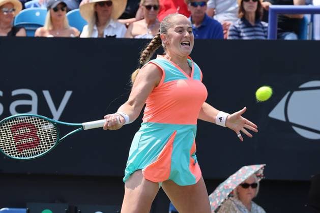 TENNIS - WTA, Tennis Damen Eastbourne International EASTBOURNE,ENGLAND,26.JUN.24 - TENNIS - WTA Tour, Eastbourne International. Image shows Jelena Ostapenko (LAT).  GEPAxpictures xAlanxGrieves