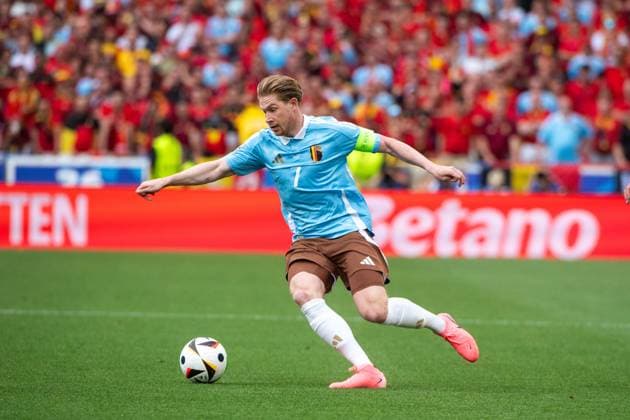 Kevin de Bruyne (Belgien, 07) am Ball, GER, Ukraine (UKR) vs Belgium (BEL), Fussball Europameisterschaft, UEFA EURO, EM, Europameisterschaft,Fussball 2024, Gruppe E, 3. Spieltag, 26.06.2024 GER, Ukraine (UKR) vs Belgium (BEL), Fussball Europameisterschaft, UEFA EURO 2024, Gruppe E, 3. Spieltag, 26.06.2024 Stuttgart Copyright: xEibner-Pressefoto Memmlerx EP_MMR