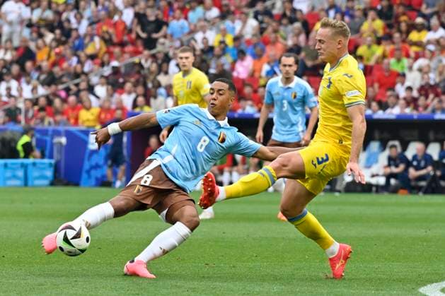 Ukraine v Belgium Group E - UEFA EURO, EM, Europameisterschaft,Fussball 2024 STUTTGART, GERMANY - JUNE 26 : Tielemans Youri midfielder of Belgium during the UEFA EURO 2024 European Football Championship tournament group E stage match between Ukraine and Belgium at Stuttgart Arena on June 26, 2024 in Stuttgart, Germany, 26 06 2024 Stuttgart Germany  Copyright: xDhax