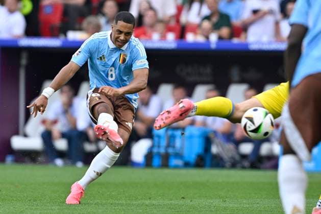 Ukraine v Belgium Group E - UEFA EURO, EM, Europameisterschaft,Fussball 2024 STUTTGART, GERMANY - JUNE 26 : Tielemans Youri midfielder of Belgium during the UEFA EURO 2024 European Football Championship tournament group E stage match between Ukraine and Belgium at Stuttgart Arena on June 26, 2024 in Stuttgart, Germany, 26 06 2024 Stuttgart Germany  Copyright: xDhax