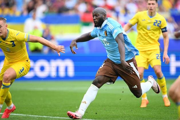 Ukraine v Belgium Group E - UEFA EURO, EM, Europameisterschaft,Fussball 2024 STUTTGART, GERMANY - JUNE 26 : Lukaku Romelu forward of Belgium in action pictured during the UEFA EURO 2024 European Football Championship tournament group E stage match between Ukraine and Belgium at Stuttgart Arena on June 26, 2024 in Stuttgart, Germany, 26 06 2024 Stuttgart Germany  Copyright: xVincentxKalutx