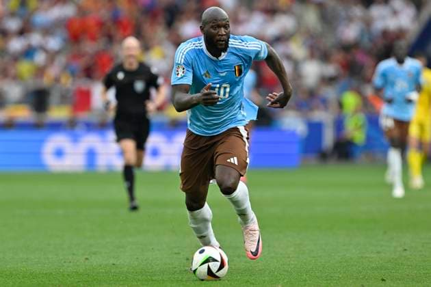 Ukraine v Belgium Group E - UEFA EURO, EM, Europameisterschaft,Fussball 2024 STUTTGART, GERMANY - JUNE 26 : Lukaku Romelu forward of Belgium during the UEFA EURO 2024 European Football Championship tournament group E stage match between Ukraine and Belgium at Stuttgart Arena on June 26, 2024 in Stuttgart, Germany, 26 06 2024 Stuttgart Germany  Copyright: xDhax