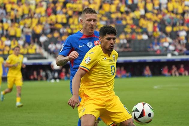 Florinel Coman (Rumänien Romania, 17) - Frankfurt 26.06.2024: Slowakei vs. Rumänien, EURO2024 M33 Gruppe E, EM-Arena Frankfurt
