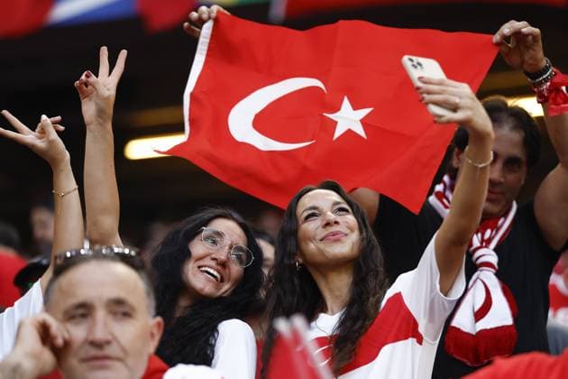 HAMBURG, Volksparkstadium ,26-06-2024 , European Football Championship Euro2024, Group stage match no.36 between Czechia and Turkiye, Turkiye fans Czechia - Turkiye (Euro2024)  x25605685x Copyright: