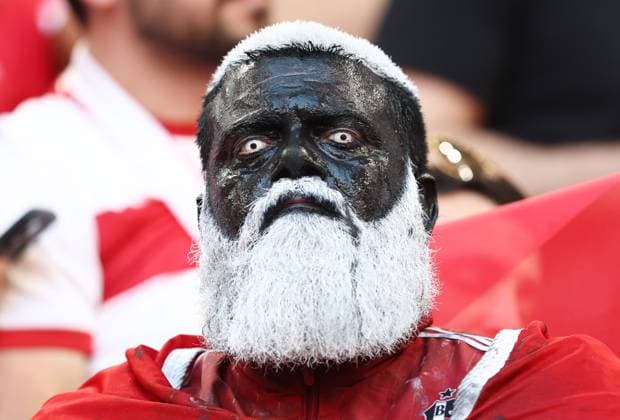 A Türkiye fan looks on ahead of the game Czechia v Turkiye, UEFA European Championship, EM, Europameisterschaft 2024, Group F, Football, Volksparkstadion, Hamburg, Germany - 26 Jun 2024 EDITORIAL USE ONLY No use with unauthorised audio, video, data, fixture lists, club league logos or live services. Online in-match use limited to 120 images, no video emulation. No use in betting, games or single club league player publications. Copyright: xMattxWest Shutterstockx 14555612r