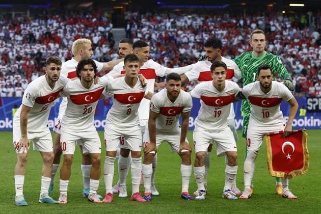 HAMBURG, Volksparkstadium ,26-06-2024 , European Football Championship Euro2024, Group stage match no.36 between Czechia and Turkiye, team Turkiye line up Czechia - Turkiye (Euro2024)  x25605959x Copyright: