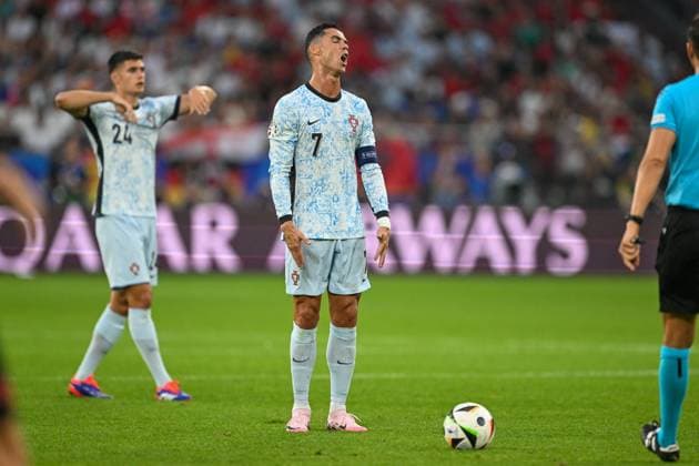EM 2024: Georgien - Portugal am 26.06.2024 in der Veltins Arena in Gelsenkirchen Cristiano Ronaldo 7 of Portugal