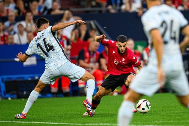 GELSENKIRCHEN, GERMANY - 26 JUNE, 2024: The football match of EURO 2024 Georgia vs Portugal at Gelsenkirchen Stadion  Copyright: xVITALIIxKLIUIEVx