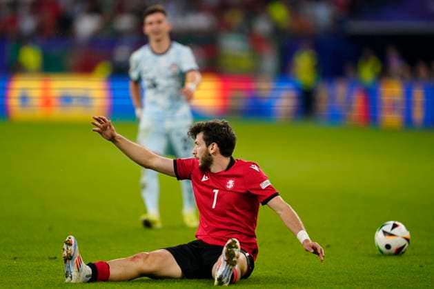 GER: Georgia v Portugal. UEFA EURO, EM, Europameisterschaft,Fussball 2024 Khvicha Kvaratskhelia of Georgia during the UEFA Euro 2024 match between Georgia and Portugal, Group F, date 3, played at Veltins-Arena stadium on June 26, 2024 in Gelsenkirchen, Germany. kpng Copyright: xSergioxRuizx xPRESSINPHOTOx PS_240626_GEO_POR_030
