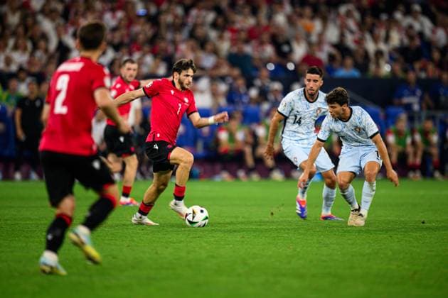 GELSENKIRCHEN, GERMANY - 26 JUNE, 2024: Khvicha Kvaratskhelia, The football match of EURO 2024 Georgia vs Portugal at Gelsenkirchen Stadion  Copyright: xVITALIIxKLIUIEVx