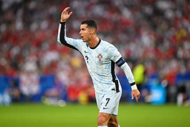 EM 2024: Georgien - Portugal am 26.06.2024 in der Veltins Arena in Gelsenkirchen Cristiano Ronaldo 7 of Portugal reacts.