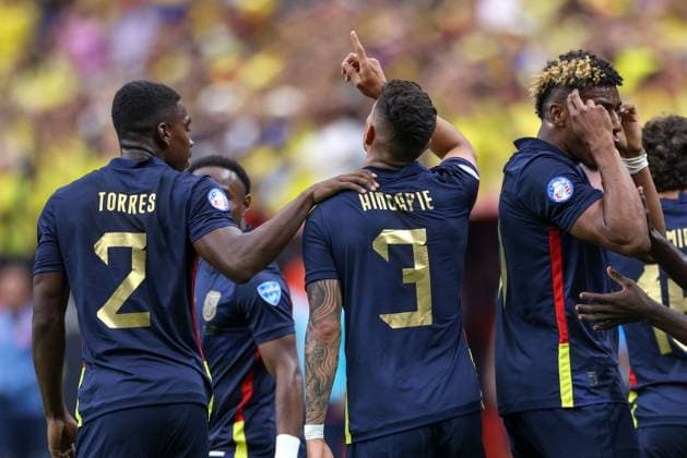 June 26, 2024, Las Vegas, Nevada, UNITED STATES: Piero Hincapio of Ecuador during a match against Jamaica in Group B of the Copa America at the .Allegiant Stadium in Las Vegas in the United States this Wednesday, June 26, 2024 Las Vegas UNITED STATES - ZUMAv122 20240626_aap_v122_045 Copyright: xWilliamxVolcovx