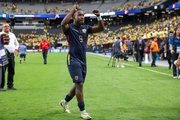 June 26, 2024, Las Vegas, Nevada, UNITED STATES: John Yeboah of Ecuador during a match against Jamaica in Group B of the Copa America at the .Allegiant Stadium in Las Vegas in the United States this Wednesday, June 26, 2024 Las Vegas UNITED STATES - ZUMAv122 20240626_aap_v122_048 Copyright: xWilliamxVolcovx