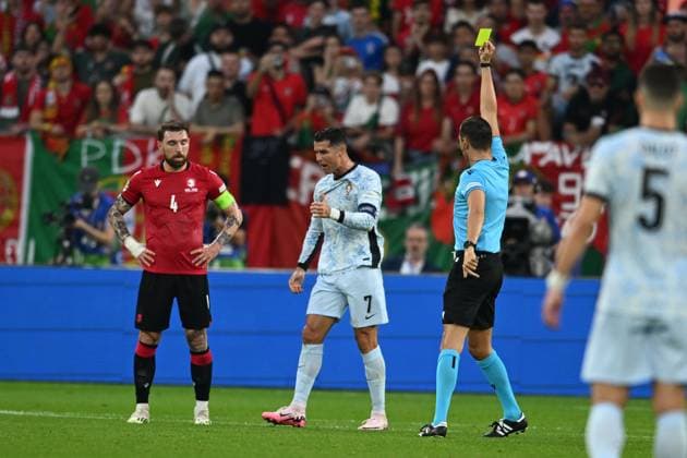 Cristiano Ronaldo (Portugal) during the UEFA EURO, EM, Europameisterschaft,Fussball Germany 2024 match between Georgia 2-0 Portugal at Arena AufSchalke on June 26, 2024 in Gelsenkirchen, Germany. Noxthirdxpartyxsales  (257799656)