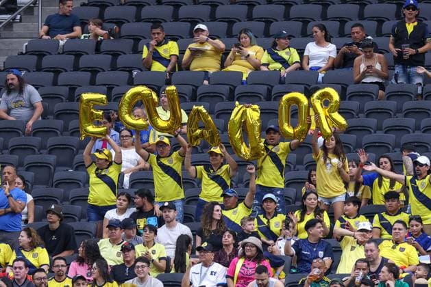 Sport Bilder des Tages June 26, 2024, Las Vegas, Nevada, UNITED STATES: Fans of Ecuador during a match against Jamaica in Group B of the Copa America at the .Allegiant Stadium in Las Vegas in the United States this Wednesday, June 26, 2024 Las Vegas UNITED STATES - ZUMAv122 20240626_aap_v122_082 Copyright: xWilliamxVolcovx