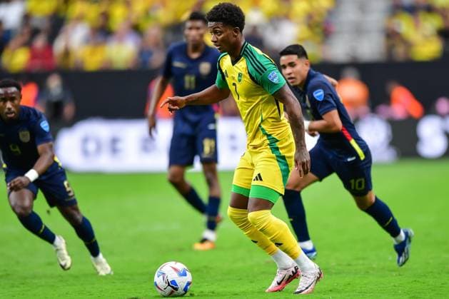 RECORD DATE NOT STATED Copa America USA 2024 Ecuador vs Jamaica during the CONMEBOL Copa America 2024 group B match between Ecuador and Jamaica, at Allegiant Stadium, on June 26, 2024 in Las Vegas, Nevada, United States. LAS VEGAS NEVADA UNITED STATES  Copyright: xIsaacxOrtizx DEMARAI_GRAY_OF_JAMAICA20240626182601_CA_GB_2024_ECU_JAM_GRAY66