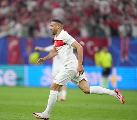 Euro 2024 - Turkey v Czechia Turkiye s player Cenk Tosun celebrates his goal during UEFA EURO, EM, Europameisterschaft,Fussball 2024 Group F football match between Turkiye and Czechia at Volksparkstadion in Hamburg, Germany, on 26 June, 2024. Photo by Mehmet Sirin Toplaoglu Depo Photos ABACAPRESS.COM Hamburg Germany  Copyright: xDepoxPhotos ABACAx