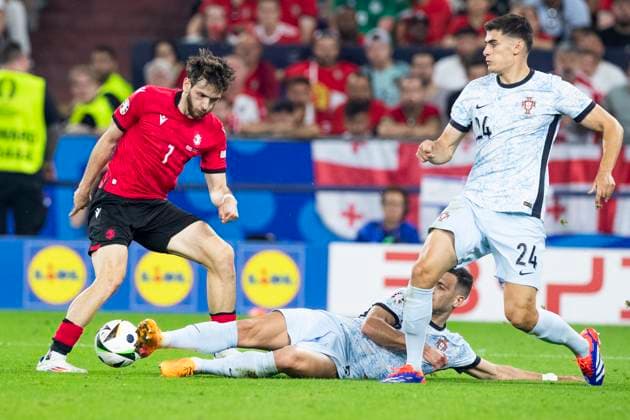 UEFA EURO, EM, Europameisterschaft,Fussball 2024: Georgien - Portugal; 26.06.2024 UEFA EURO 2024: Georgien - Portugal; Arena AufSchalke, Gelsenkirchen, am 26.06.2024 Copyright: xBEAUTIFULxSPORTS Meuselx