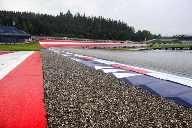 New gravel trap kerb for track limits during the Formula 1 Qatar Airways Austrian Grand Prix 2024, 11th round of the 2024 Formula One World Championship, WM, Weltmeisterschaft from June 28 to 30, 2024 on the Red Bull Ring, in Spielberg, Austria - F1 - AUSTRIAN GRAND PRIX 2024 DPPI Panoramic  240627_R11_AUSTRIA_DP_XB5_6080