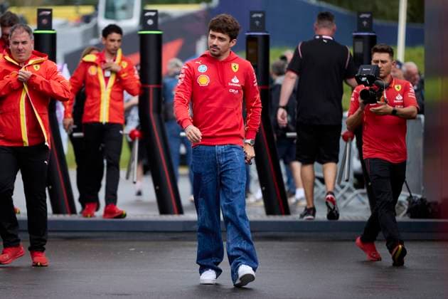 F1 Grand Prix of Austria - Previews Charles Leclerc of Monaco and Scuderia Ferrari arrives in the Paddock during previews ahead the F1 Grand Prix of Austria at Red Bull Ring on June 27, 2024, in Spielberg, Austria. Spielberg Red Bull Ring Spielberg Austria RL_GPF1AT24_00005 Copyright: xRicardoxLarreinax