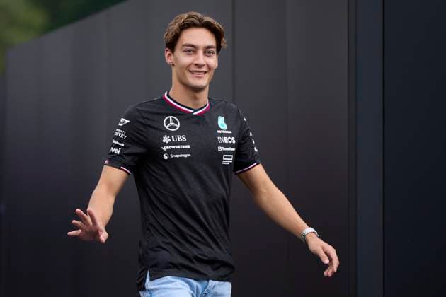 F1 Grand Prix of Austria - Previews George Russell of Great Britain and Mercedes AMG Petronas F1 Team arrives in the Paddock during previews ahead the F1 Grand Prix of Austria at Red Bull Ring on June 27, 2024, in Spielberg, Austria. Spielberg Red Bull Ring Spielberg Austria RL_GPF1AT24_00020 Copyright: xRicardoxLarreinax