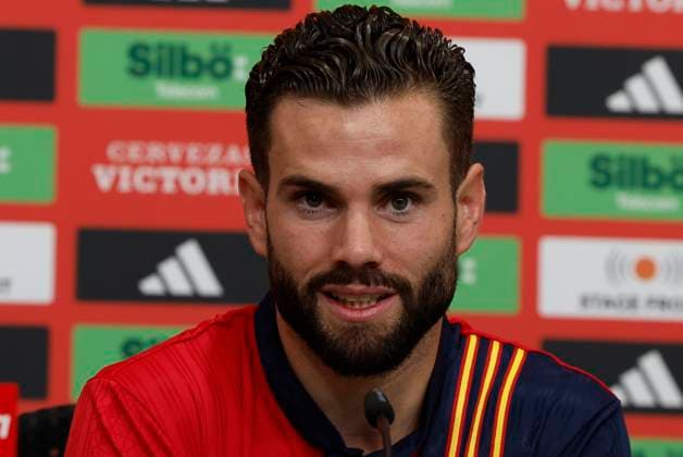 Spain s soccer team player Nacho attends a press conference, PK, Pressekonferenz following a training session of the team ahead of their upcoming Euro2024 match against Georgia, in Donaueschingen, Germany, 27 June 2024. Training session of Spain !ACHTUNG: NUR REDAKTIONELLE NUTZUNG!  Copyright: xJ.J.xGuillénx GRAF8307 20240627-55013991304_1