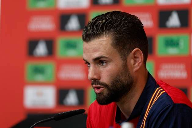 Spain s soccer team player Nacho attends a press conference, PK, Pressekonferenz following a training session of the team ahead of their upcoming Euro2024 match against Georgia, in Donaueschingen, Germany, 27 June 2024. Training session of Spain !ACHTUNG: NUR REDAKTIONELLE NUTZUNG!  Copyright: xJ.J.xGuillénx GRAF8304 20240627-55013991308_1