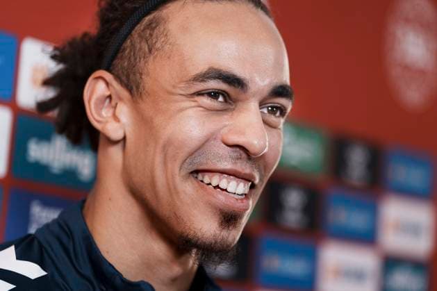 Yussuf Poulsen during the national team, Nationalteam s mixed zone in Freudenstadt, Germany Thursday June 27, 2024. (Photo: Liselotte Sabroe Ritzau Scanpix) , Freudenstadt Tyskland Copyright: Ritzau Scanpix LiselottexSabroex spdk20240627-101544-L