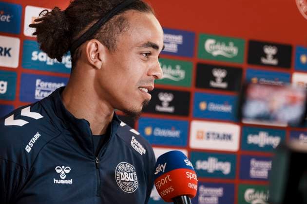 Yussuf Poulsen during the national team, Nationalteam s mixed zone in Freudenstadt, Germany Thursday June 27, 2024. (Photo: Liselotte Sabroe Ritzau Scanpix) , Freudenstadt Tyskland Copyright: Ritzau Scanpix LiselottexSabroex spdk20240627-101422-L