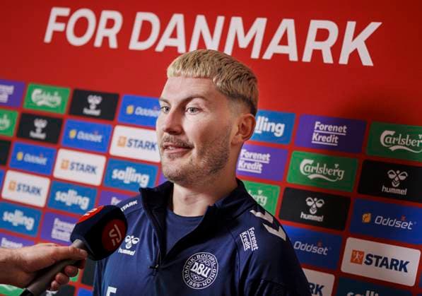 Jonas Wind during the national team, Nationalteam s mixed zone in Freudenstadt, Germany Thursday, June 27, 2024. (Photo: Liselotte Sabroe Ritzau Scanpix) , Freudenstadt Tyskland Copyright: Ritzau Scanpix LiselottexSabroex spdk20240627-103332-L