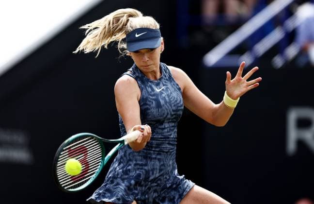 Katie Boulter of Great Britain in action during their Quarter Final match. Rothesay International Eastbourne, Day 5, Tennis, Devonshire Park, Eastbourne, UK - 27 June 2024  Copyright: xJamesxMarsh Shutterstockx 14555505ay