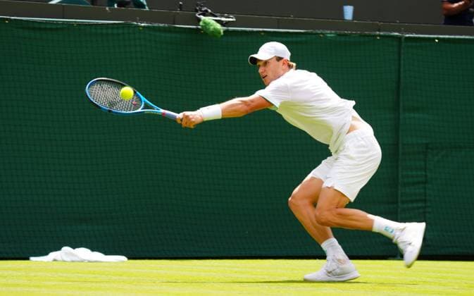 Jack Draper practices on Number One Court Wimbledon Tennis Championships, Practice and Previews, The All England Lawn Tennis and Croquet Club, London, UK - 27 Jun 2024  Copyright: xJavierxGarcia Shutterstockx 14560174bc