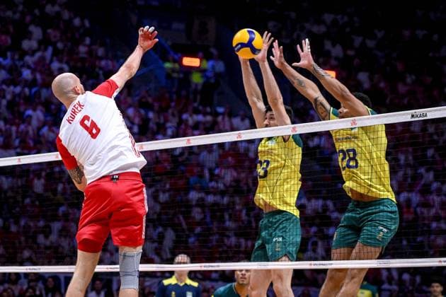 LODZ 27.06.2024 MECZ SIATKARSKA LIGA NARODOW 2024 PILKA SIATKOWA --- FIVB VOLLEYBALL NATIONS LEAGUE MATCH: POLSKA - BRAZYLIA --- POLAND - BRASIL N Z BARTOSZ KUREK FOT. PAWEL PIOTROWSKI 400mm.pl NEWSPIX.PL --- Newspix.pl  20240627_PAP017