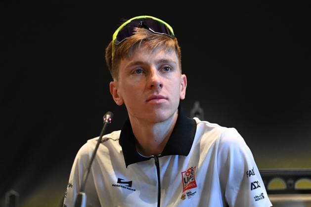 Tadej Poga?ar during press conference, PK, Pressekonferenz before the Grand Depart of the tour de France 2024 at Palazzo Vecchio in Florence during Team presentation, Tour De France race in Florence, Italy, June 27 2024  Copyright: xGianlucaxRicci IPAxSportx xipa-ax xx IPA_47547010 IPA_Agency_IPA47547010