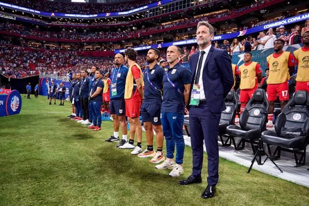 RECORD DATE NOT STATED Copa America USA 2024 Panama vs United States Thomas Christiansen head coach of Panama during the CONMEBOL Copa America 2024 group C match between Panama and United States (USA), at Mercedes Benz Stadium, on June 27, 2024 in Atlanta, Georgia, United States. ATLANTA GEORGIA UNITED STATES  Copyright: xJosexLuisxMelgarejox 20240627170955_CA_GC_2024_PAN_USA_CHRISTIANSEN57