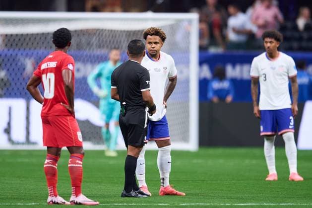 RECORD DATE NOT STATED Copa America USA 2024 Panama vs United States Weston McKennie celebrates scoring a goal which was later disallowed after a VAR review during the CONMEBOL Copa America 2024 group C match between Panama and United States (USA), at Mercedes Benz Stadium, on June 27, 2024 in Atlanta, Georgia, United States. ATLANTA GEORGIA UNITED STATES  Copyright: xJosexLuisxMelgarejox 20240627172411_CA_GC_2024_PAN_USA_MCKENNIE79